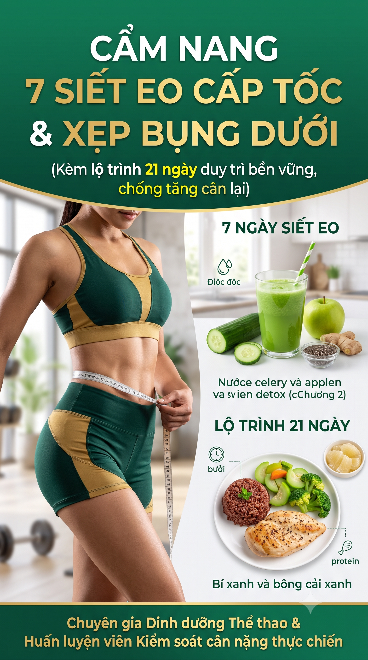 Bìa sách Cẩm Nang 7 Ngày Siết Eo Cấp Tốc & Xẹp Bụng Dưới